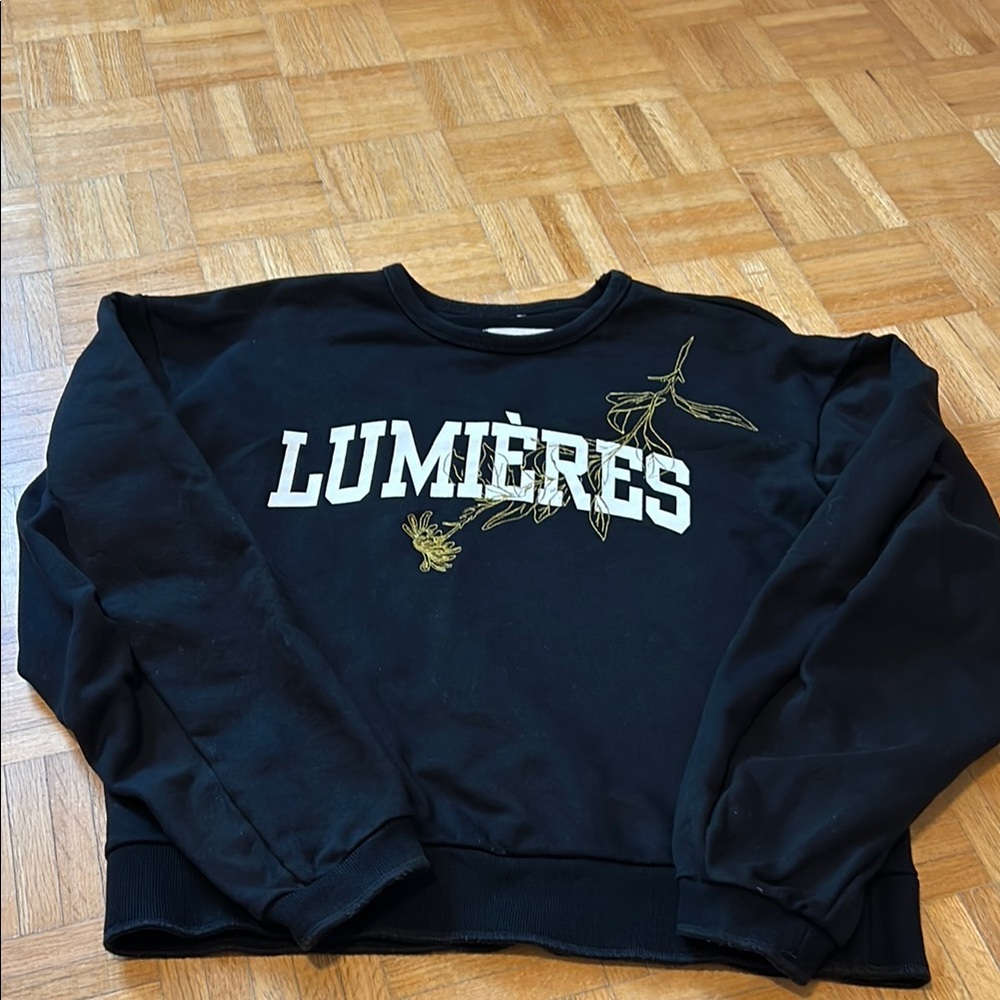 OAMC. Black Lumières Sweatshirt with Gold Accents
